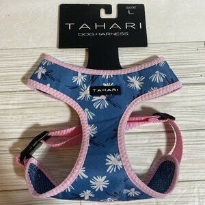 NWT Tahari dog harness Pink Floral Size Large soft mesh adjustable chest strap